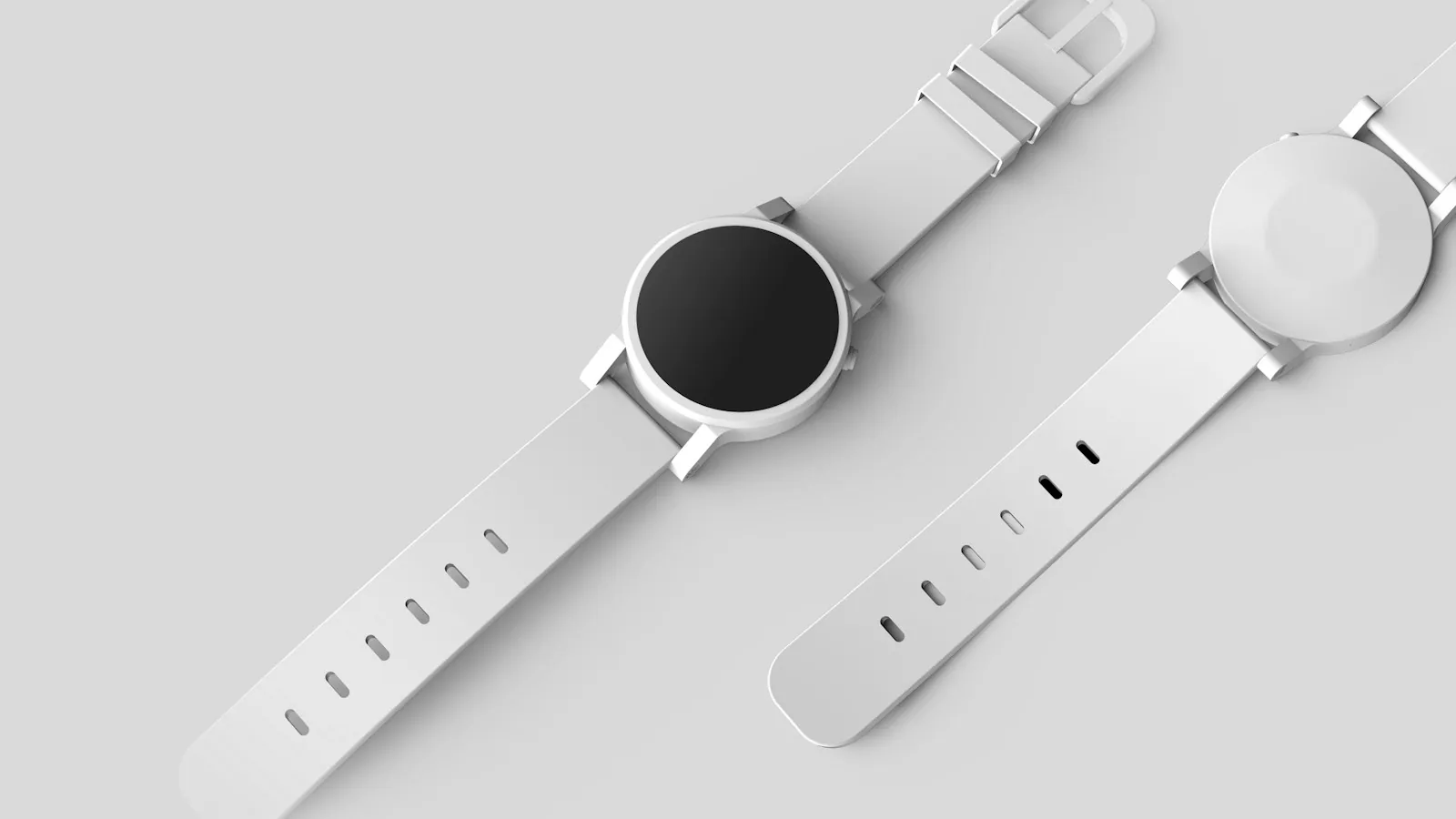 Fotografía de producto de dos relojes sobre fondo claro.